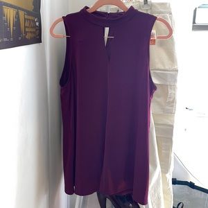 Burgundy sleeveless top